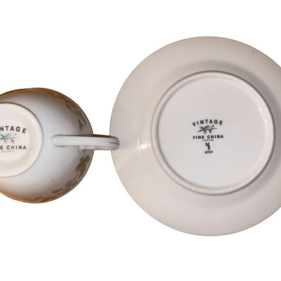 10 piece vintage fine china 4 teacups+4 saucers+1sugar bowl+creamer -Japan #6701 - Picture 11 of 16